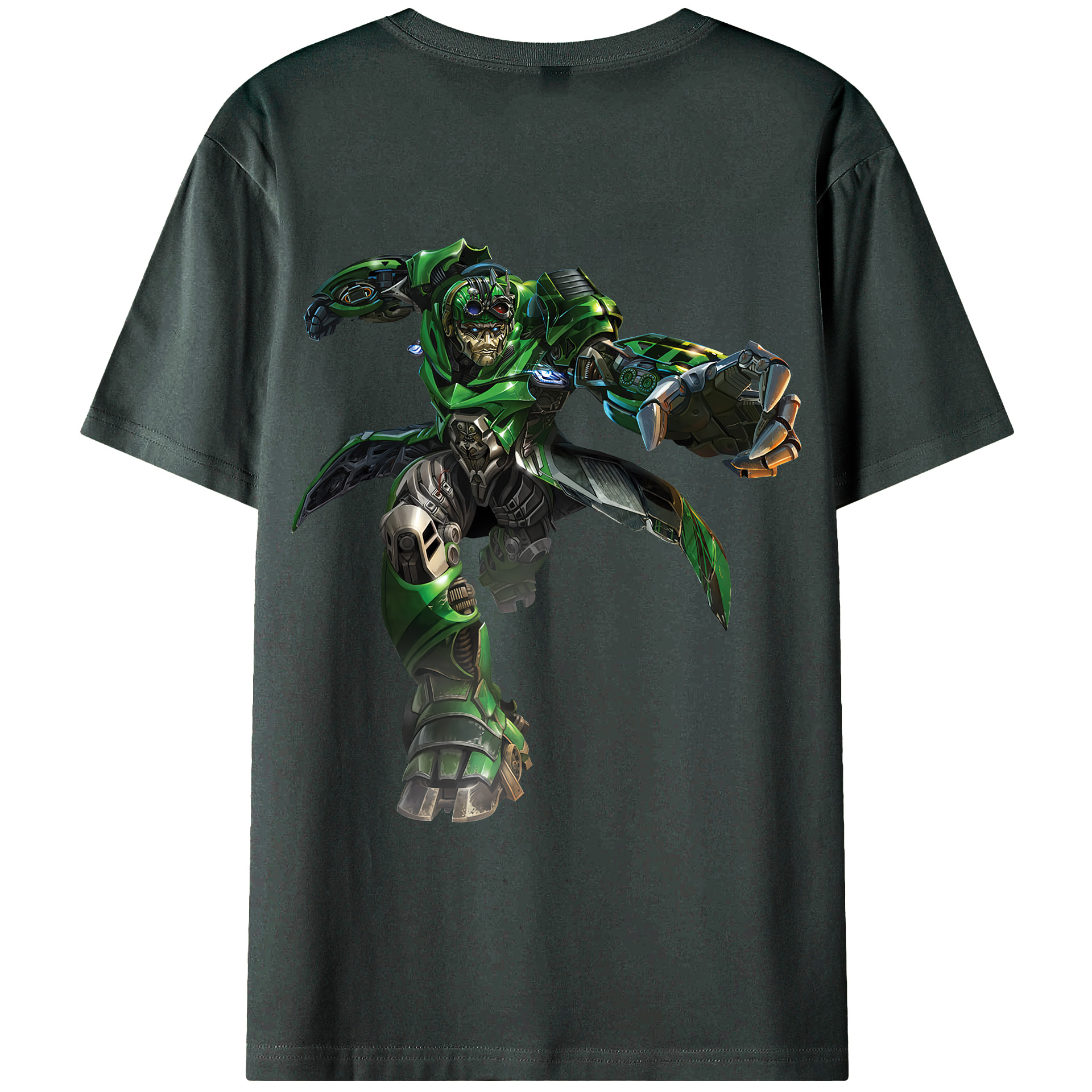 （画像用） Transformers トランスフォーマー 綿100％ メンズ半袖Tシャツ（バックプリント） 通気性